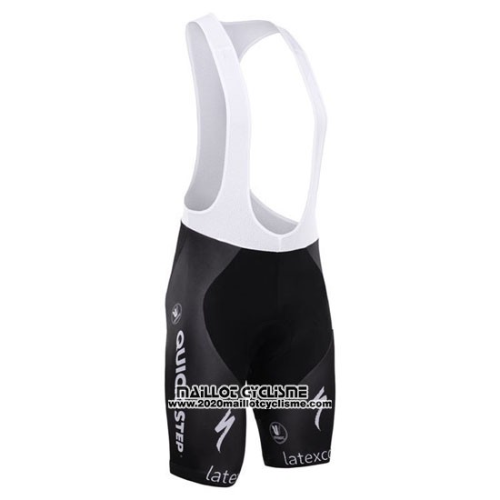 2015 Maillot Ciclismo Etixx Quick Step Noir et Blanc Manches Courtes et Cuissard